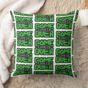 Game Over, Level Up: Retro Pixel Sandbox Adventure Cushion