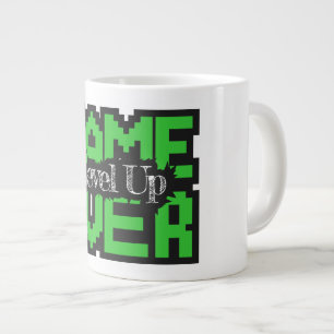 Game Over, Level Up: Retro Pixel Sandbox Adventure Large Coffee Mug