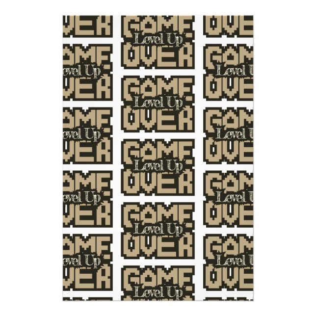 Game Over, Level Up: Retro Pixel Sandbox Adventure Photo Print (Front)
