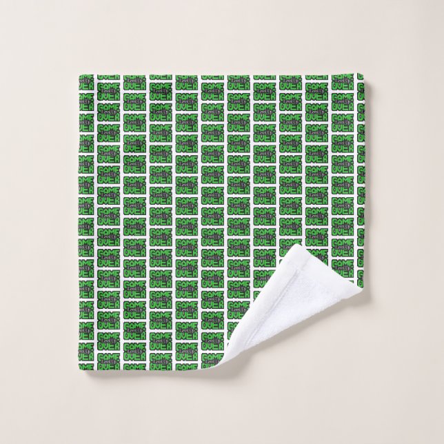Game Over, Level Up: Retro Pixel Sandbox Adventure Wash Cloth (Wash Cloth)