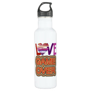 Game Over Love and Heart 710 Ml Water Bottle