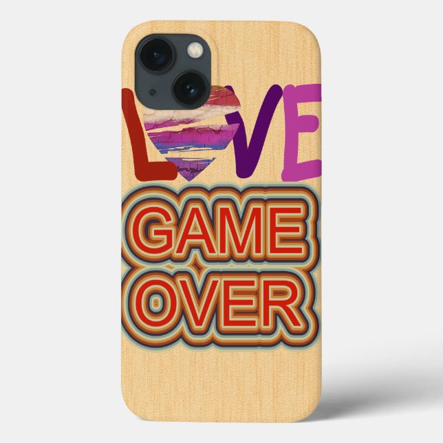 Game Over Love and Heart Case-Mate iPhone Case (Back)
