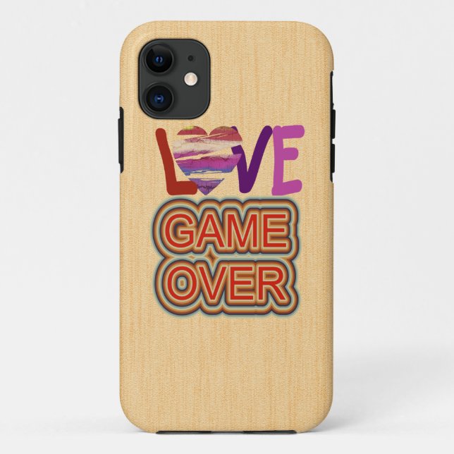 Game Over Love and Heart Case-Mate iPhone Case (Back)