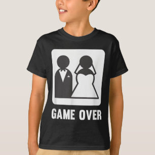 Game Over Marriage Groom Bride T-Shirt