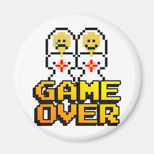 Game Over Marriage (Lesbian, 8-bit) Magnet