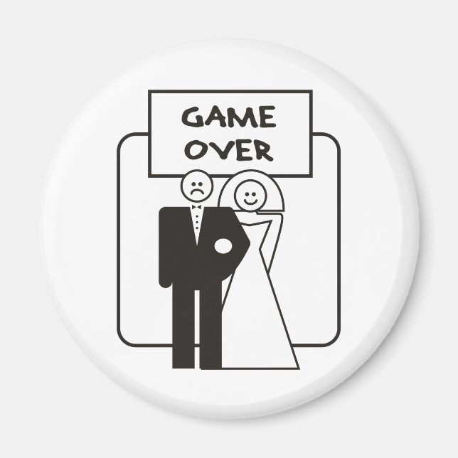 Game Over Marriage Magnet (Front)