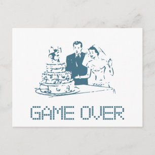 Game Over (Marriage) Postcard