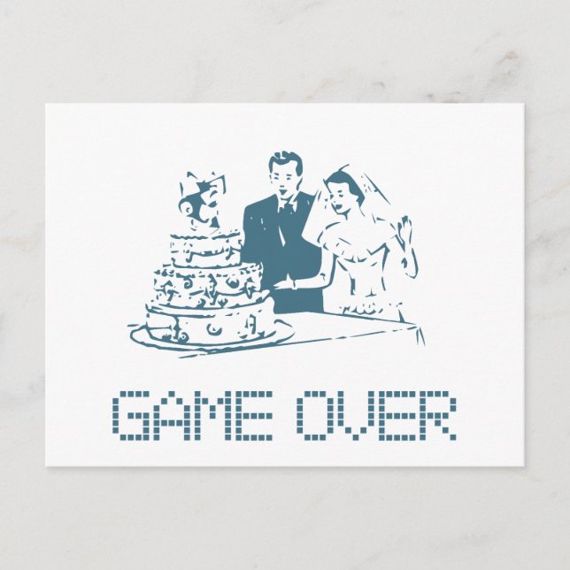 Game Over (Marriage) Postcard (Front)