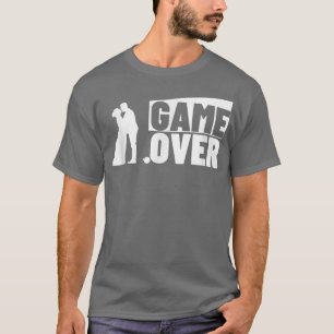 Game Over Marriage Proposal Bachelor Party Groomsm T-Shirt