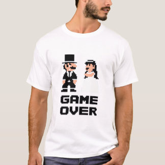 Game Over Marriage Retro Gaming T-Shirt for Men