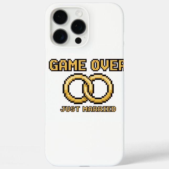 Game Over Married Funny iPhone Case (Back)