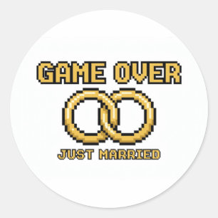 Game Over Married Funny Sticker