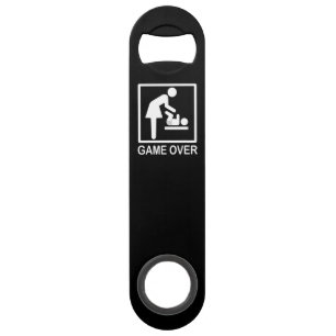 Game Over Mum Funny Black and White Pictogram