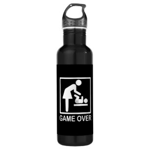 Game Over Mum Funny Pictogram 710 Ml Water Bottle