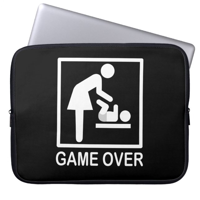 Game Over Mum Funny Pictogram Laptop Sleeve (Front)