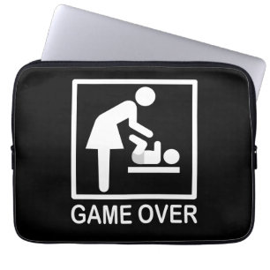 Game Over Mum Funny Pictogram Laptop Sleeve