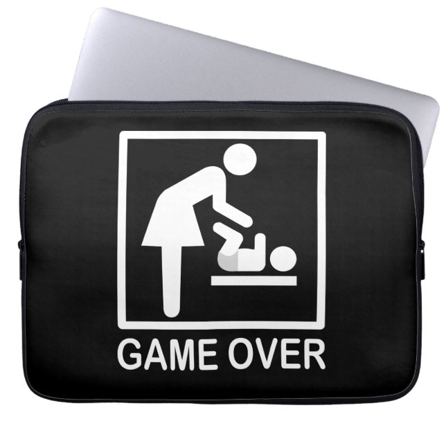 Game Over Mum Funny Pictogram Laptop Sleeve (Front)
