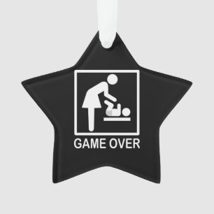 Game Over Mum Funny Signage Pictogram Ornament