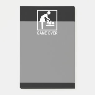 Game Over Mum Humourous Pictogram Post-it Notes