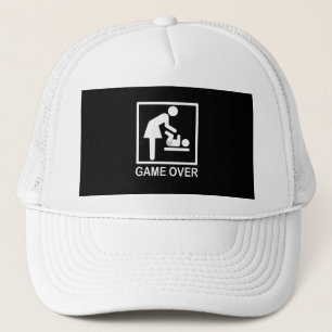 Game Over Mum Humourous Pictogram Trucker Hat