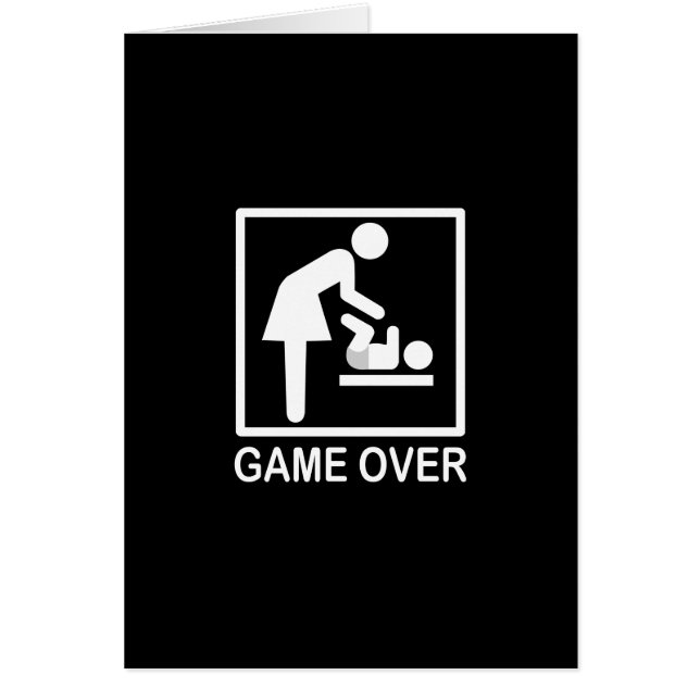 Game Over Mum Humourous Signage (Front)