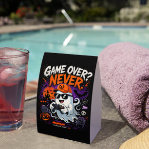 Game Over Never Funny Gamer Ghost Halloween