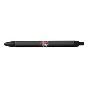 Game Over Never Funny Gamer Ghost Halloween Black Ink Pen