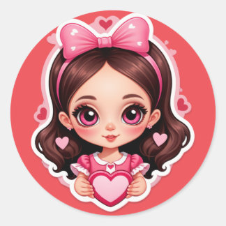 Game Over? Never Love Classic Round Sticker