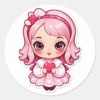 Game Over? Never Love Classic Round Sticker