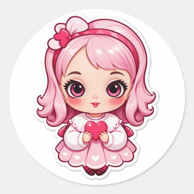 Game Over? Never Love Classic Round Sticker (Front)