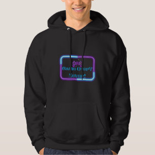 Game Over? Never! – Retro Neon Gaming Hoodie