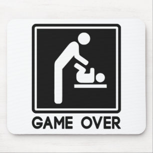 Game Over New Baby for Parent Dad Mouse Mat