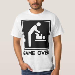 Game Over New Baby for Parent Dad T-Shirt