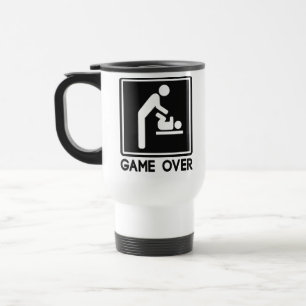 Game Over New Baby for Parent Dad Travel Mug