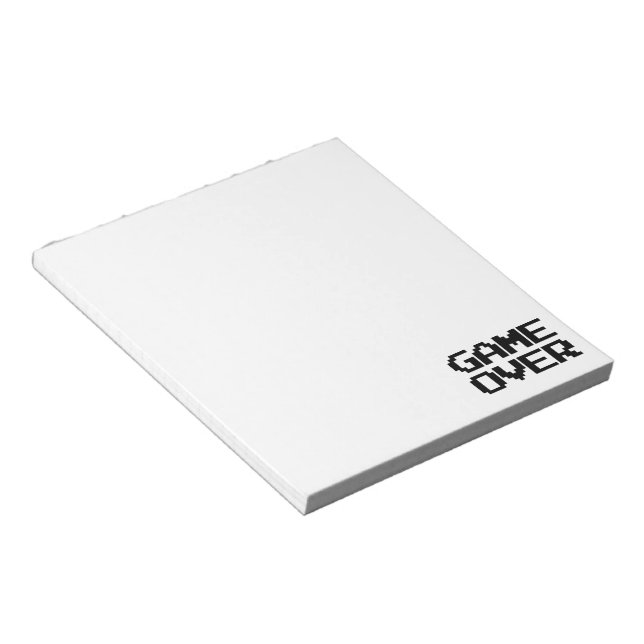 Game Over Notepad (Angled)
