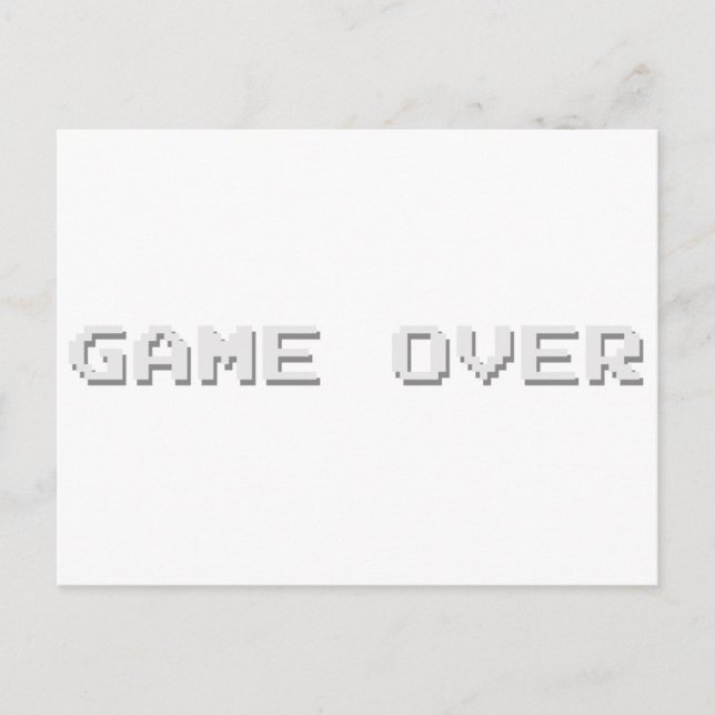GAME OVER POSTCARD (Front)