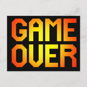 GAME OVER POSTCARD