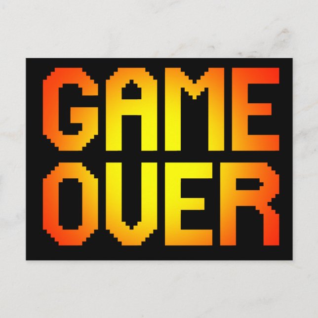 GAME OVER POSTCARD (Front)