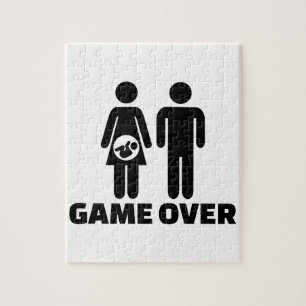 Game over pregnant baby jigsaw puzzle