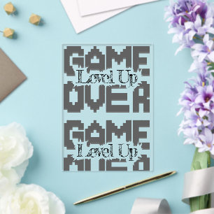 Game Over: Restore Old-School Fun, Level Up Today Acrylic Invitations