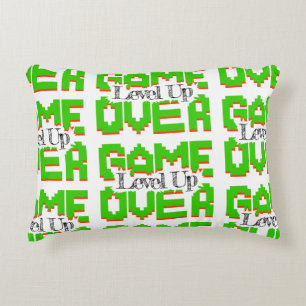 Game Over: Restore Old-School Fun, Level Up Today Decorative Cushion