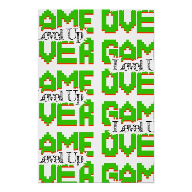 Game Over: Restore Old-School Fun, Level Up Today Poster (Front)
