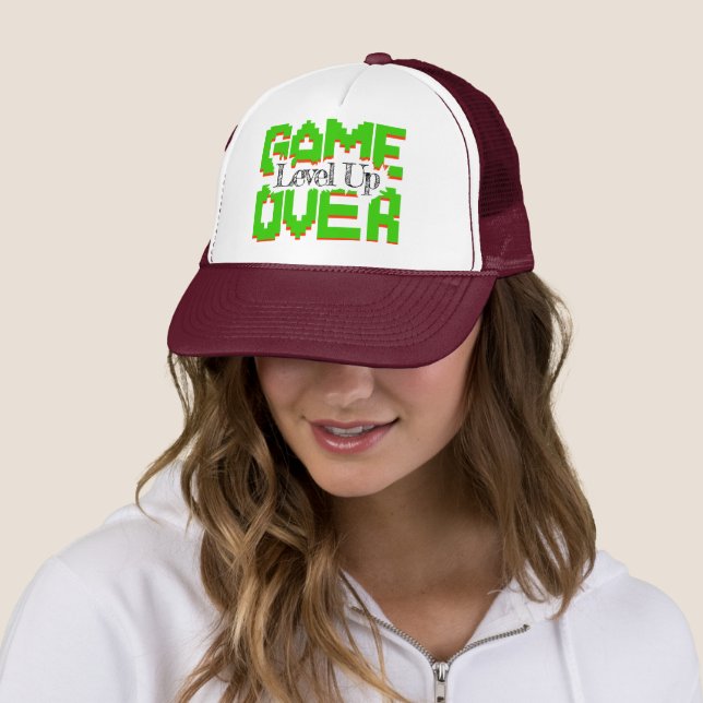Game Over: Restore Old-School Fun, Level Up Today Trucker Hat (In Situ)