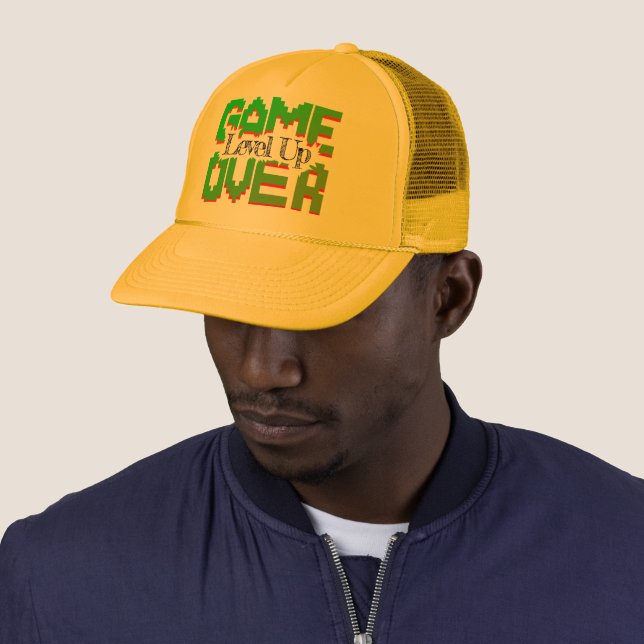Game Over: Restore Old-School Fun, Level Up Today Trucker Hat (In Situ)