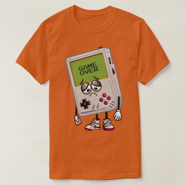 Game Over Retro Handheld 8bit Console T-Shirt (Design Front)