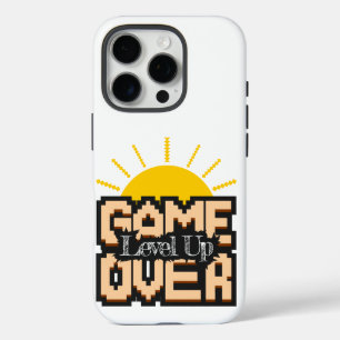 Game Over, Revive retro games with, level up iPhone 16 Pro Case