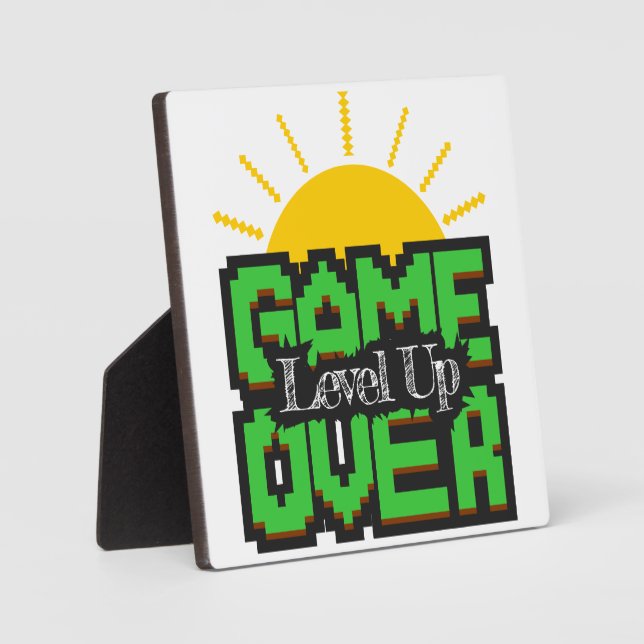 Game Over, Revive retro games with, level up Plaque (Front)