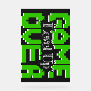 Game Over, Revive Vintage Games and Level Up Acrylic Sign