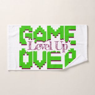 Game Over, Revive Vintage Games and Level Up Hand Towel