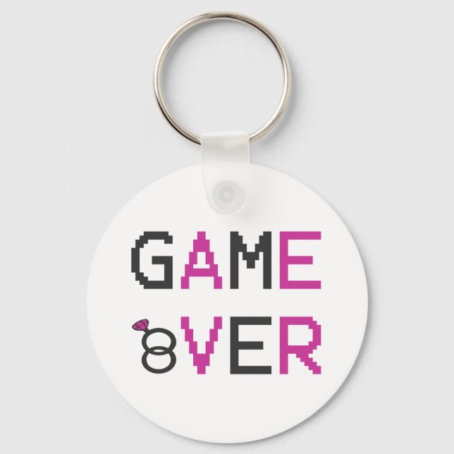Game over ring wedding key ring (Front)